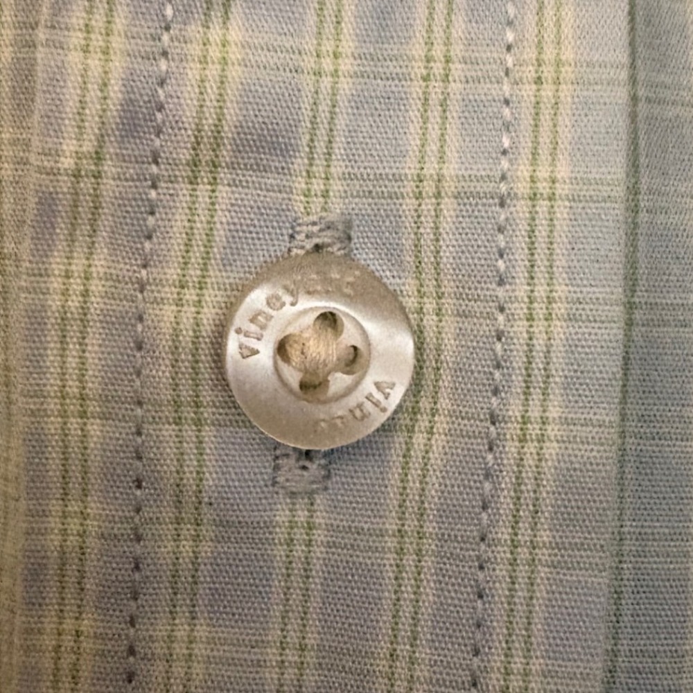 Vineyard Vines Kids Murray Shirt‎ Blue Green Plaid Button Down Cotton Size 6 - Picture 4 of 6